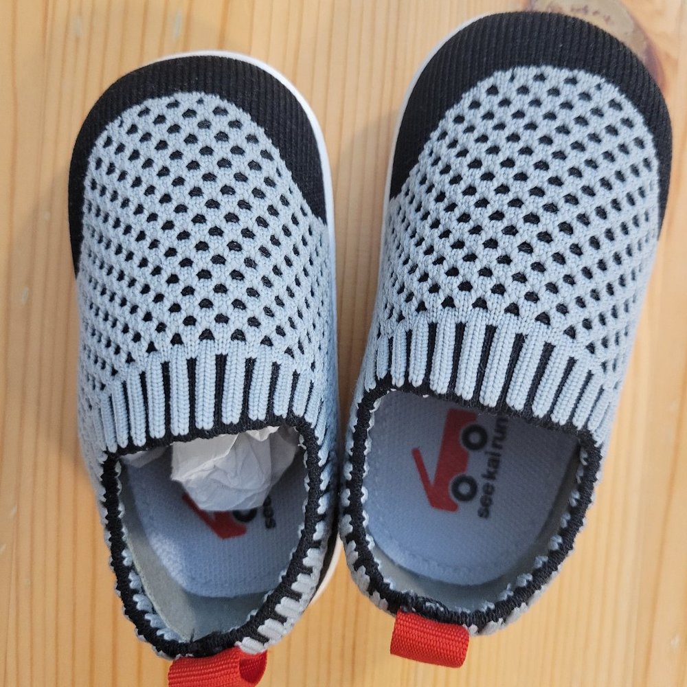 See Kai Run Baby Knit INF Shoes in Gray/Black Size 4